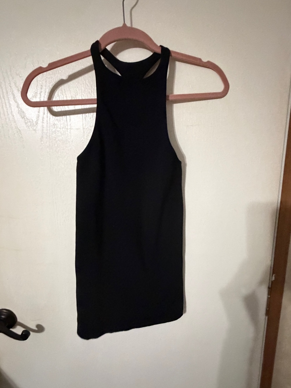 Black Racerback Tank Top Dress - Sleek Women's Knit